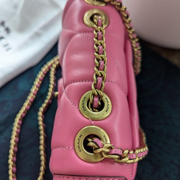 COACH Pillow Madison Shoulder Bag With Quilting in Petunia - Picture 2 of 16